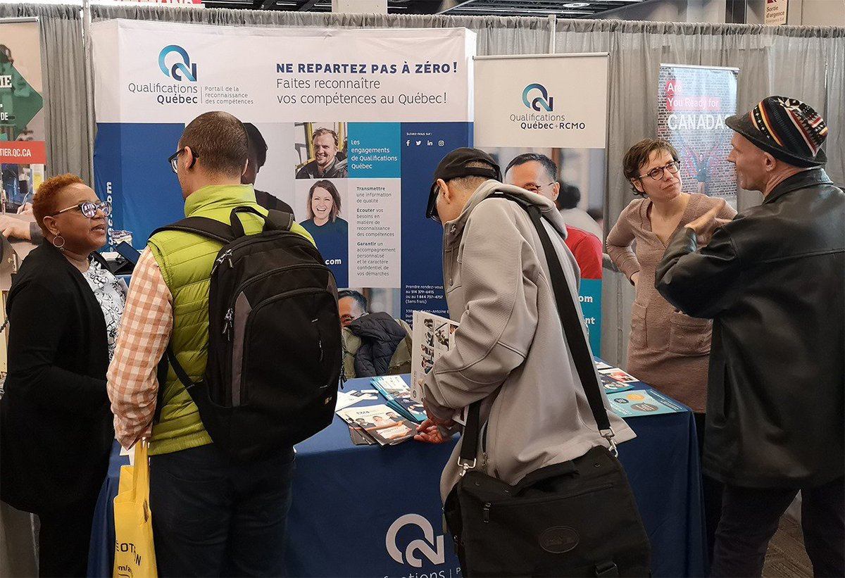 Venez nombreux rencontrer Qualifications Québec, le guichet unique en reconnaissance des compétences au Québec, au stand 143 du Salon de l'immigration et de l'intégration. Vite, c'est la dernière journée du salon !!
#Immigration #Emploi  @MIDI_QC
