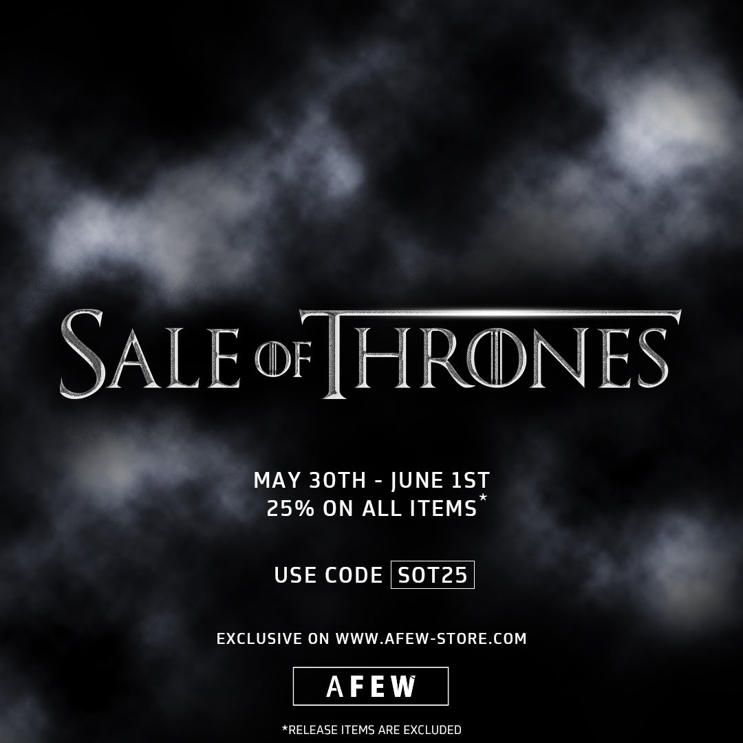 SOLELINKS's tweet photo. Ad: Sale Of Thrones via @AFEWSTORE 25% OFF on everything use code SOT25 

Shop here:https://t.co/aXyeo62jOO

*exclusions apply https://t.co/orqtJA84Lv