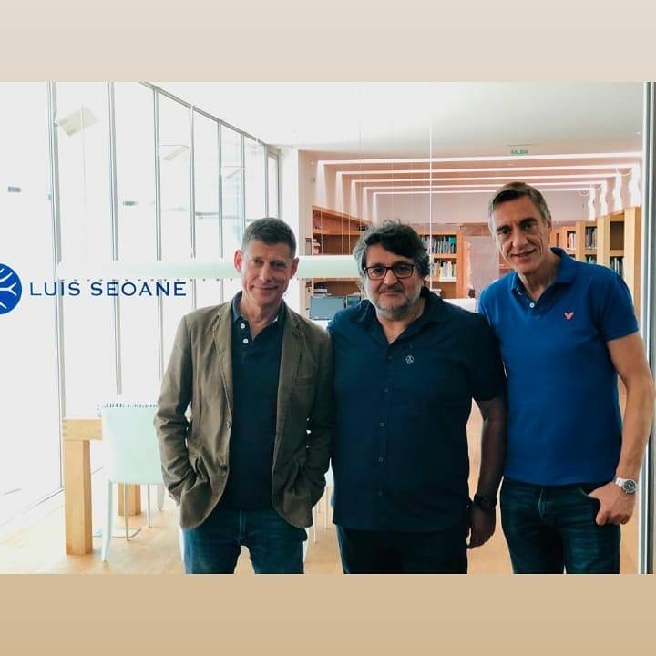 Con Ferran Pujol e Michael Meulbroek de Hispanosida filmando o #documental #TomásFábregas #FightingBarriers #sida #VIH