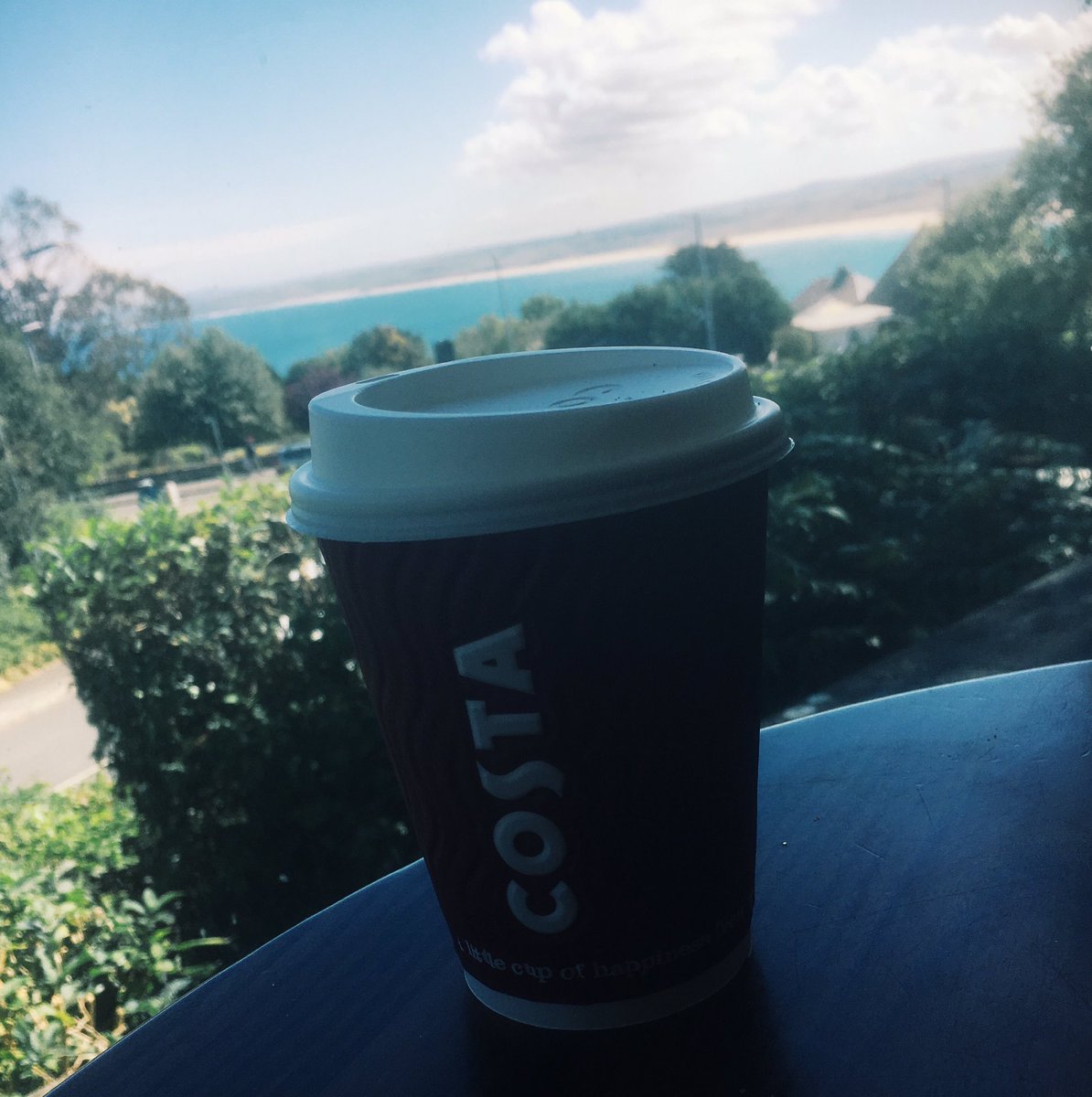 Our last full day in #StIves and we've found this beauty whilst shopping. This has to be the <a href="/CostaCoffee/">Costa Coffee</a> with the best view in the #UK. Situated perfectly at the St Ives <a href="/Tesco/">Tesco</a>. 👏🏻 Home tomorrow. 🙁 ^NB

#family #holiday #cornwall #england #carbisbay #longdrive #home #backtowork