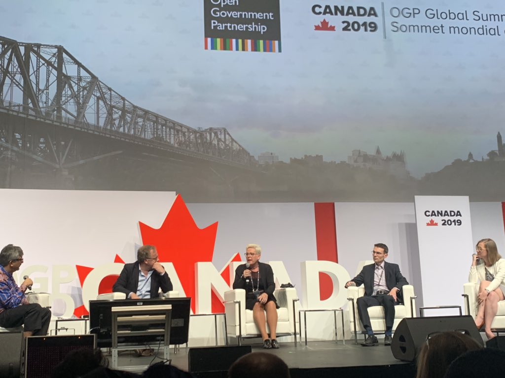 opengovpart's tweet image. “Business absolutely must care about civic space. Civic rights matter, and businesses can’t thrive if there’s not trust in democracy,” shares @HallaTomas, Change Catalyst &amp;amp; CEO @thebteamhq. #OGPCanada