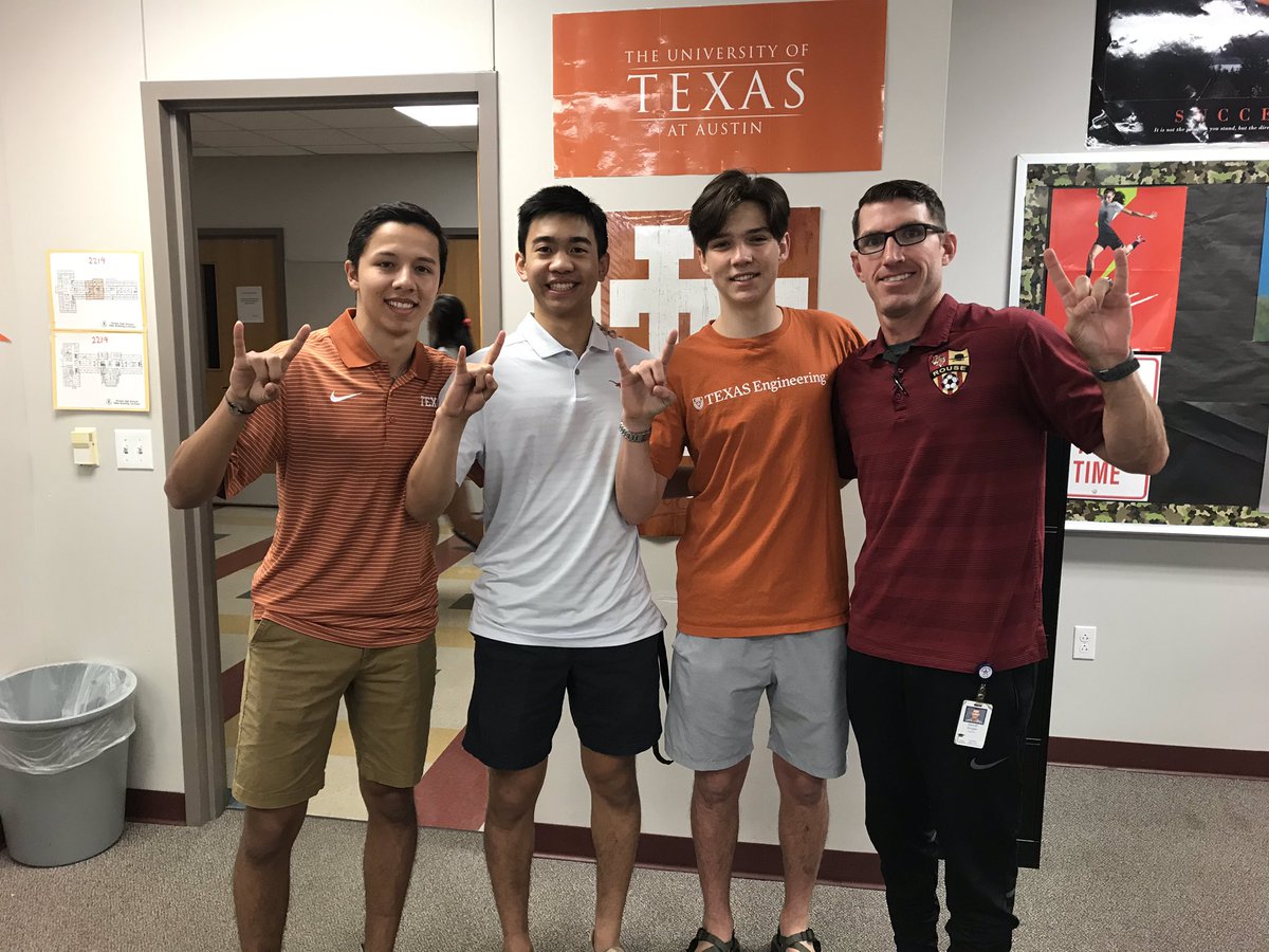 RouseSoccer's tweet photo. When three of the top ten graduating seniors are Rouse Soccer players and all three are attending my alma matter @TexasLonghorns. So proud of their hard work on and off the field and I know they will achieve great things!  Hook em Horns! https://t.co/zf9UHFZWy5