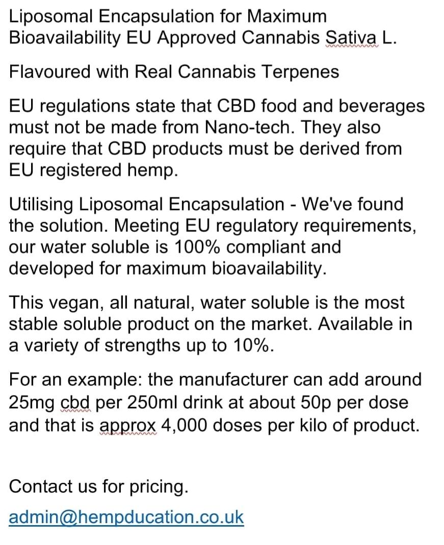 hempducation's tweet photo. #watersoluble #watersolublecbd #euhemp #cbd #cannabis #share #Retweet #RT
Contact us for more info at admin (at) https://t.co/SDn9mPJMLA https://t.co/vDYqMp2PPU