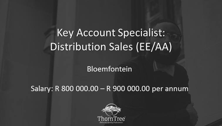 ThornTreeGroup's tweet photo. JOB OPPORTUNITY!!! We are recruiting for a Key Account Specialist to join our client, an international leader in the financial services sector .

For more info about this role, visit:  https://t.co/N2PRvjSYkb
#JobSeekersSA #JobOpportunity #newjob https://t.co/FtAlRC8QiD