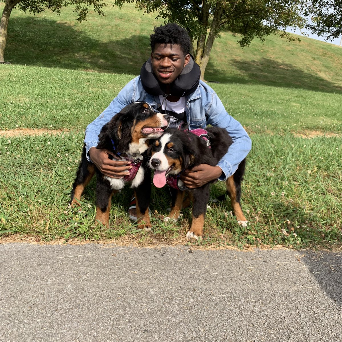 LilNasX's tweet photo. update: i’ve been thru 10 car riding hours of poo poo and pee pee in cages https://t.co/IEhdT3E5Tp
