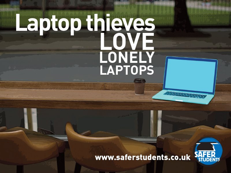 To those revising, NEVER leave your laptop unattended, even for a few seconds. Always take it with you ☺️ #ubsafe