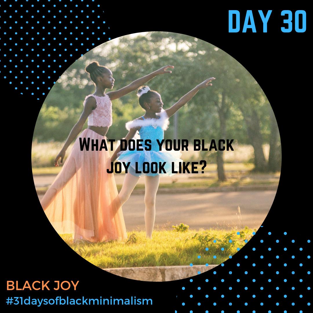 What sparks joy in you? Show us your #blackjoy today. That joy you feel from your nose to your toes, that you just can't contain! Photo: Iiona Virgin via <a href="/unsplash/">Unsplash</a> #31DaysofBlackMinimalism #BlackMinimalists