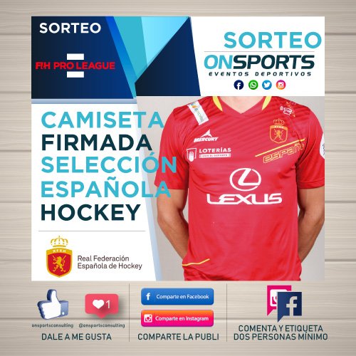 ¿Quieres una camiseta oficial de la <a href="/AbsolutaMasc/">RedSticks</a> ?.Es muy sencillo Si has comprado tu entrada para alguno de los partidos en Madrid de la FIH Pro League,responde este post poniendo el número de referencia que aparece en tu entrada.Entrarás en el sorteo de la camiseta ¡PARTICIPA!