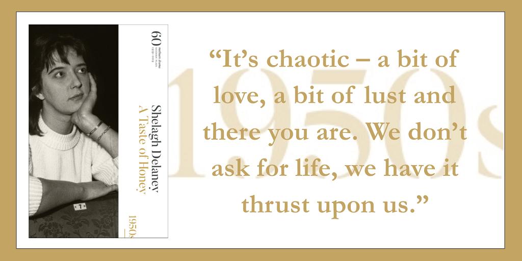 MethuenDrama's tweet photo. Representing the 1950s in our 60 Years of Modern Plays series is our very first Modern Play published, A Taste of Honey by Shelagh Delaney #60YearsofModernPlays 1959-2019 : https://t.co/YWZerqcEo5 https://t.co/6TCzGnCpoK