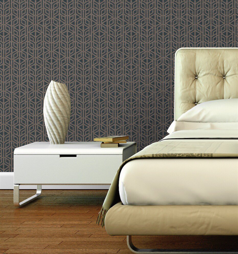 dlcouchinc's tweet photo. Sink into Laguna by Lanark Wallcovering. Laguna's contemporary fretwork design creates a fun metallic print on a silk texture. https://t.co/7gAz3s6LQB