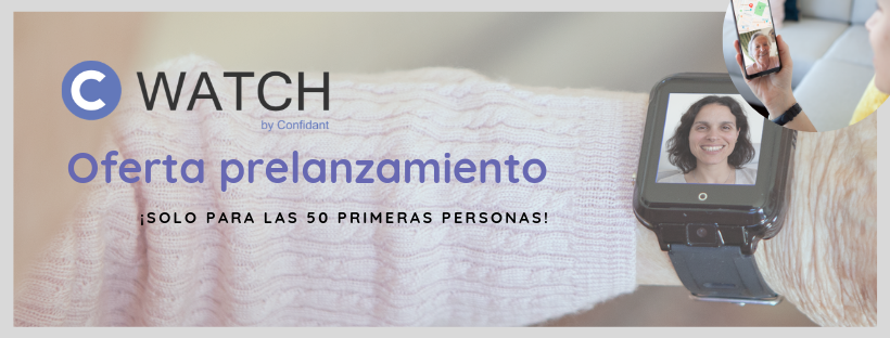 Estamos a tan solo unos días del lanzamiento del CWATCH de #Confidant, el único dispositivo que te permite conocer su ubicación, ver y escuchar a tiempo real, para SABER que todo está bien 🆘 en el cuidado de nuestras personas mayores 📲 confidant.app/cwatch.html