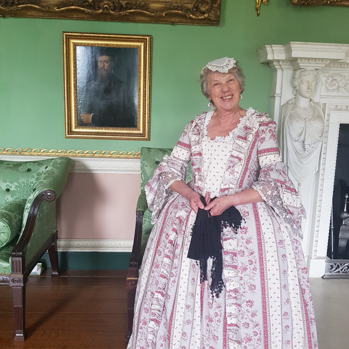 Today at Osterley we've taken a step back in time to Georgian England, with our wonderful costume team dressed to impress! They'll be back again on 10 June, so make sure to visit and see their finery. #georgiancostume #volunteer #houseteam