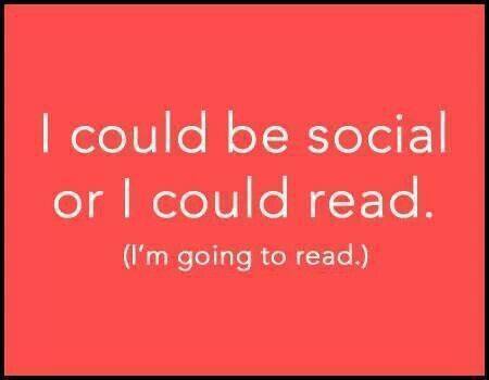 elmbooks's tweet photo. [Image bearing text: I could be social, or I could just read (I’m going to read)] https://t.co/6Lho1FoGSd
