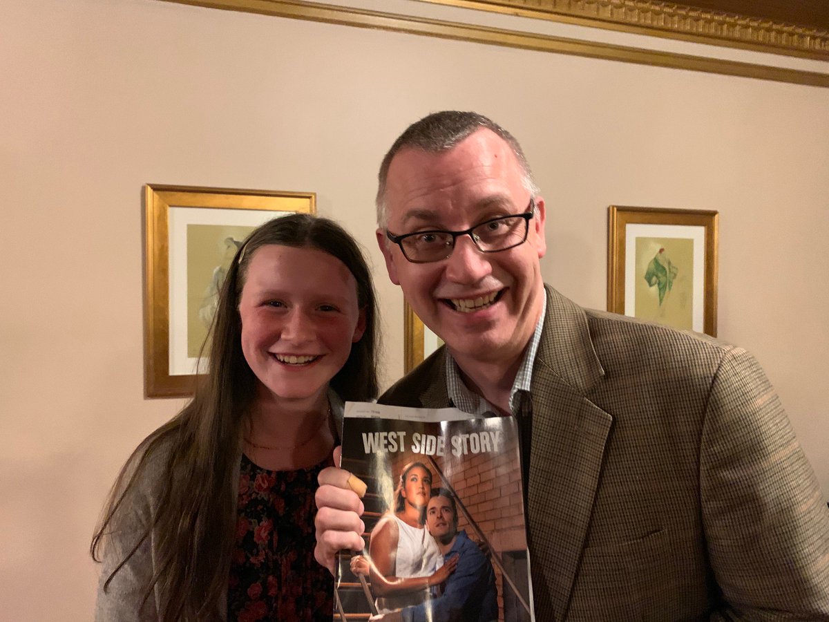 gbms_bands's tweet photo. It's always great bumping into students @LyricOpera !  Great job @Canuck_in_OP for enriching your kids' lives through music &amp; theatre!  #WestSideStory https://t.co/eZTKjSv3Kn