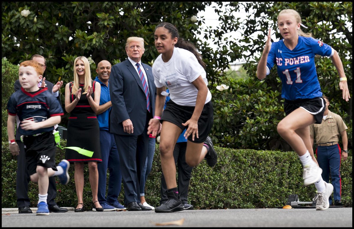 #TBT to last year’s Field Day at the @WhiteHouse with the President’s Council on Sports, Fitness, and Nutrition – and kids from across the country!  🏀⚽️ #YouthSports 🏈⚾️