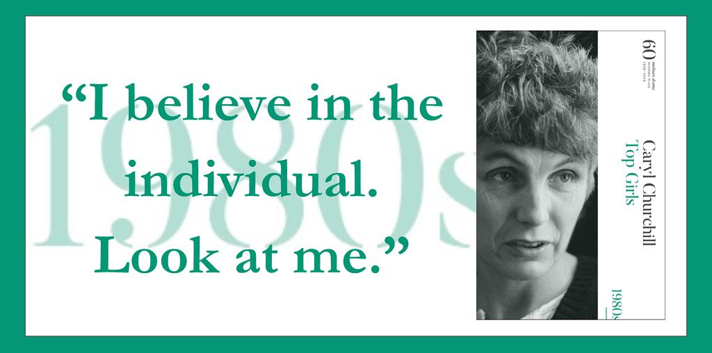 MethuenDrama's tweet photo. By overwhelming popular vote, Caryl Churchill's ground-breaking play TOP GIRLS will represent the 1980s in our 60 Years of Modern Plays series, published this November #60YearsofModernPlays 1959-2019 https://t.co/hLLVLB8Huh https://t.co/Rmrgz4uIdc