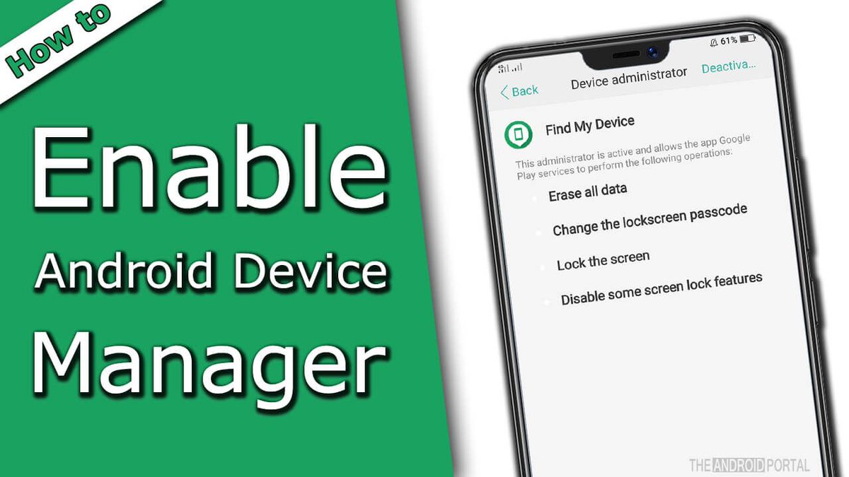 dandroidportal's tweet image. How To Enable Android Device Manager? - buff.ly/2EKfxPH

#AndroidDeviceManager #Android #howTo