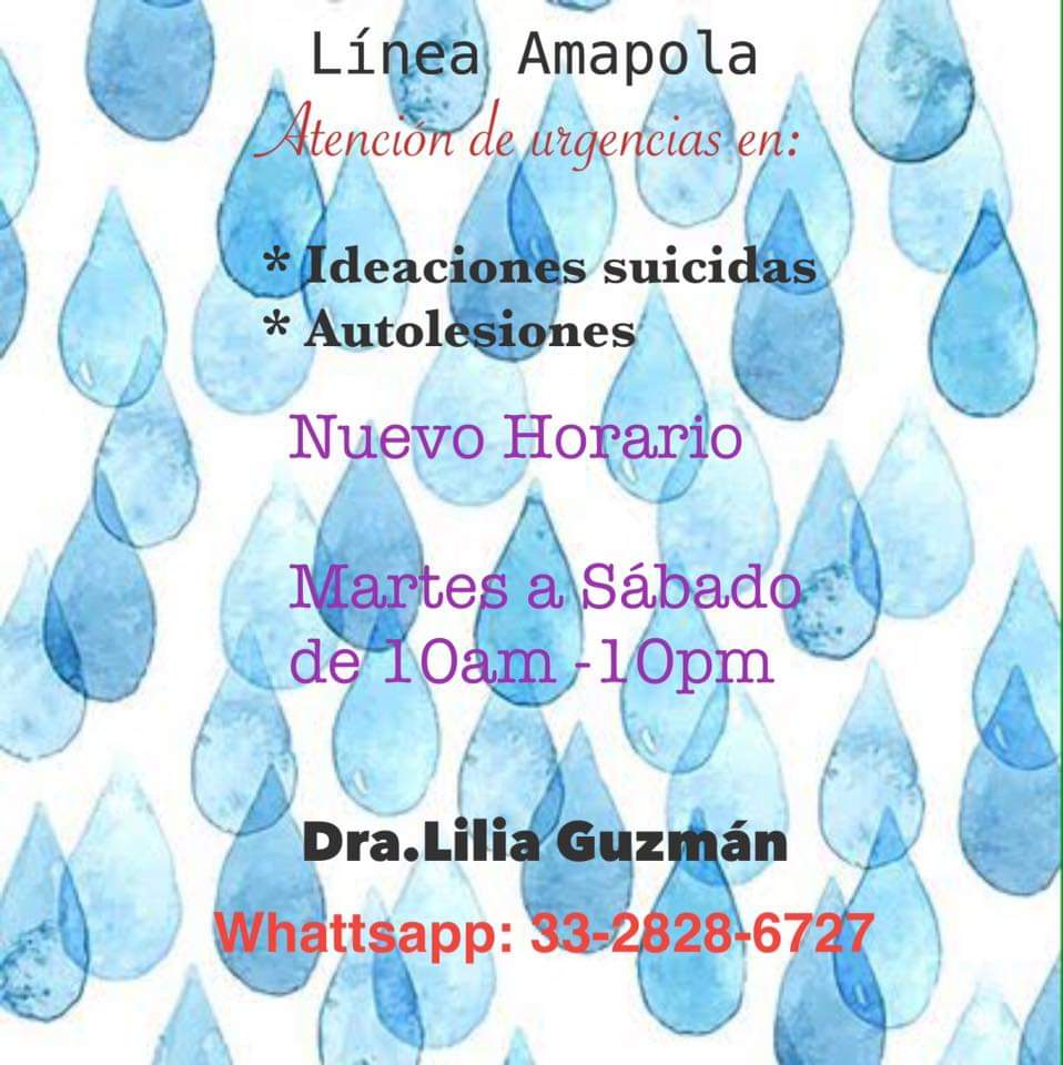 ApoyoVioleta's tweet photo. Recuerda que nuestra Línea Hermana, la Línea Amapola, se especializa en ideaciones suicidas y autolesiones. ¡No estás sola! 
#NosotrasPorNosotras https://t.co/DKgasRkTqr
