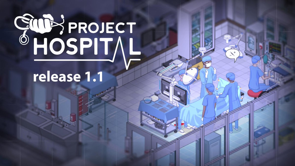 oxymoron_games's tweet photo. Project Hospital 1.1 is out - new features, user experience improvements and workshop support!  A fun fact - Project Hospital 1.0 was released on a Thursday the 30th, so it's only fitting to release the biggest update also on a Thursday the 30th. :)
https://t.co/5dDIDG4RL1 https://t.co/gOvzGIHEec