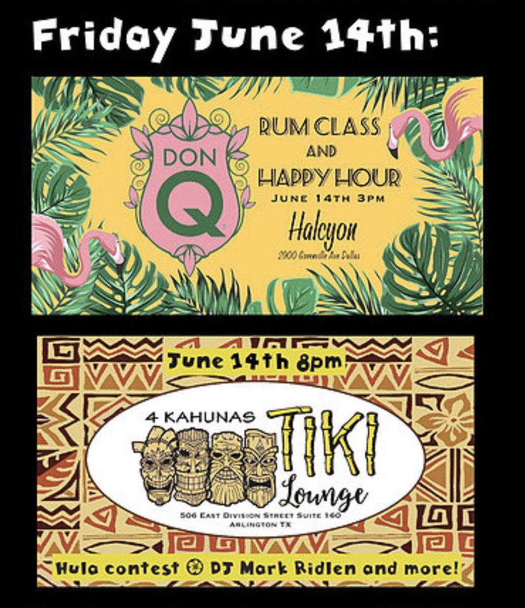#dallastikiweek is coming June 9th-16th to transport you to the islands! Join us for these fun filled events! #dallas #dallastexas #dallasevents #dallasnightlife #dallasbig