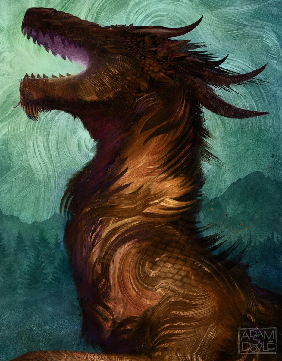 adamsdoyle's tweet image. Excited to have painted a cover for the mighty Tor Books. And a dragon at that! Stormrise by Jillian Boehme, coming this fall 🌟🍁🔥
#fantasy #fiction #dragon #coverart