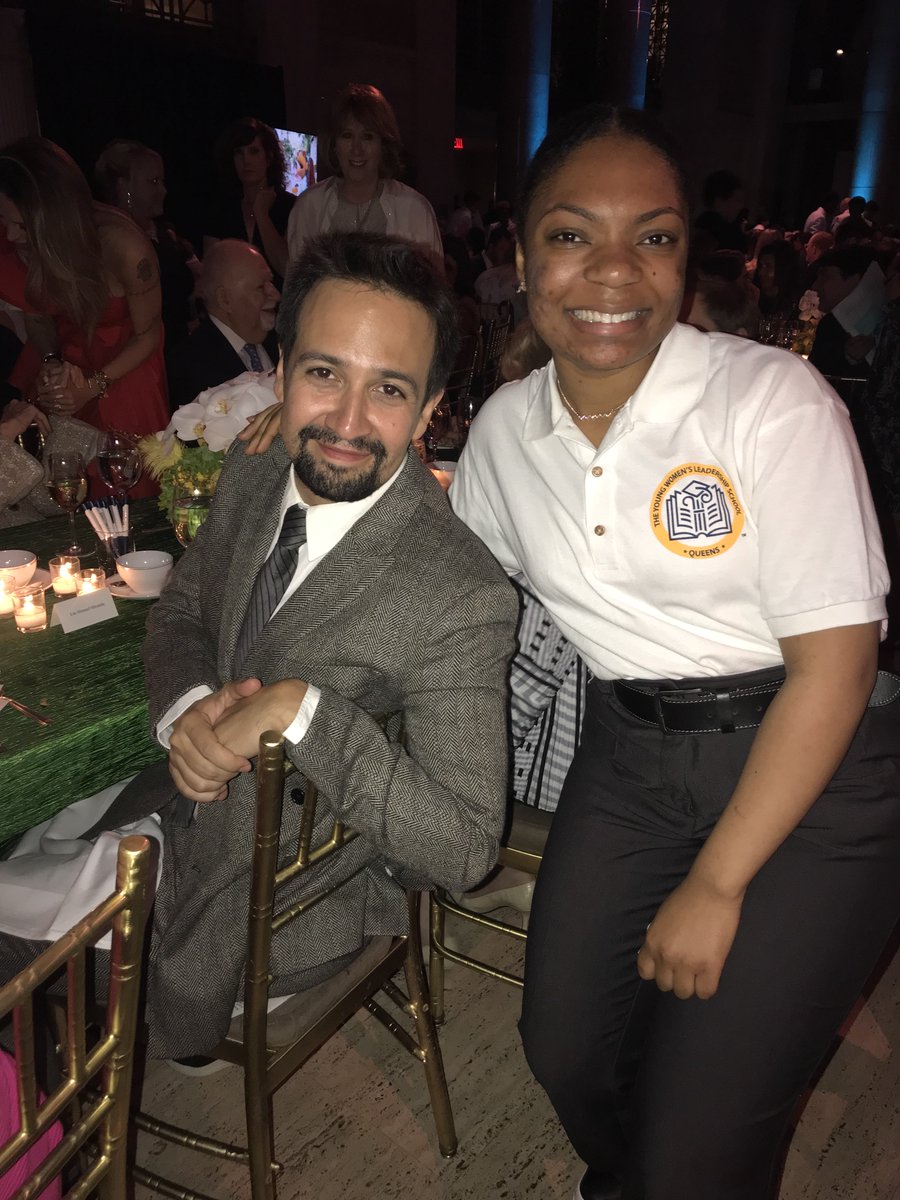 Our senior Fatim met Lin Manuel Miranda at the Sesame Street Gala last night. 
#Sesame50Gala #StudentLeadershipNetwork