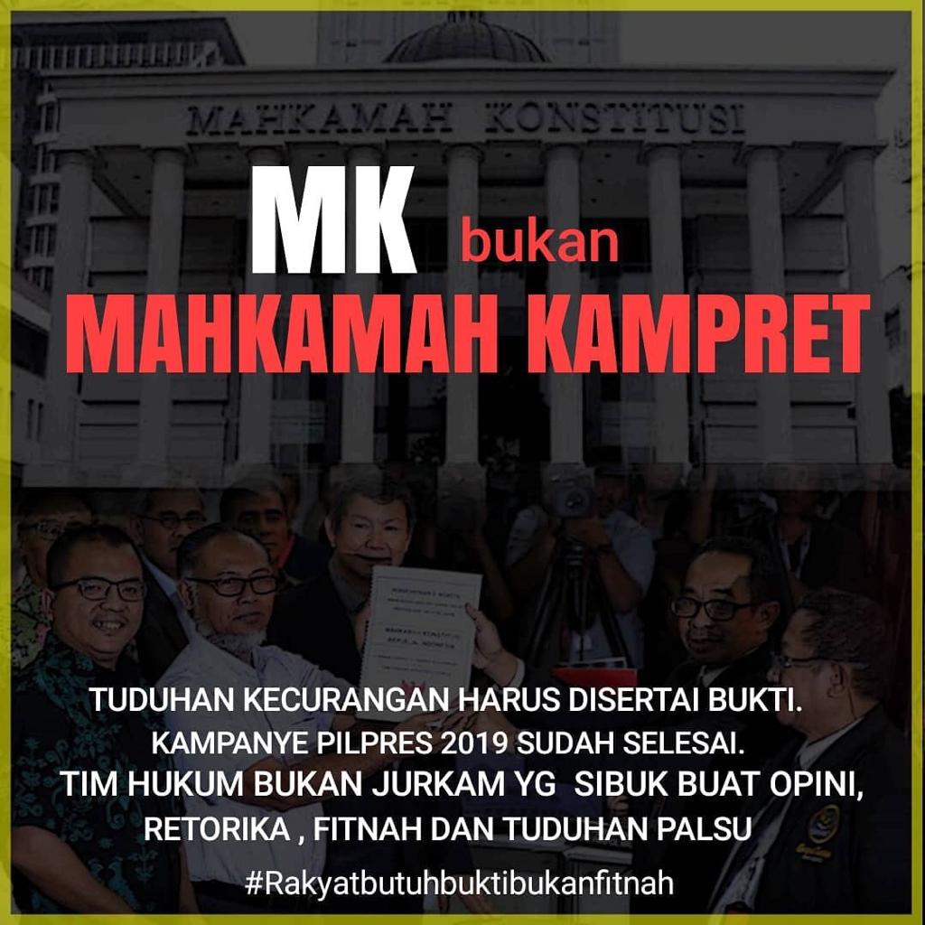 Jangan biarakan rakyat berlarut-larut dalam ketidak-pastian yang tak kunjung usai ini. MK sudah pasti jujur dan transparan.
#rakyatdukunghasilpilpres 
#RakyatButuhDamai 
#MahkamahKonstitusiNetral