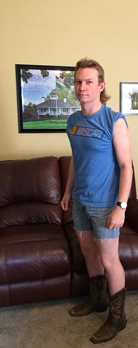 boots accentuate the flo. NASCAR tee 