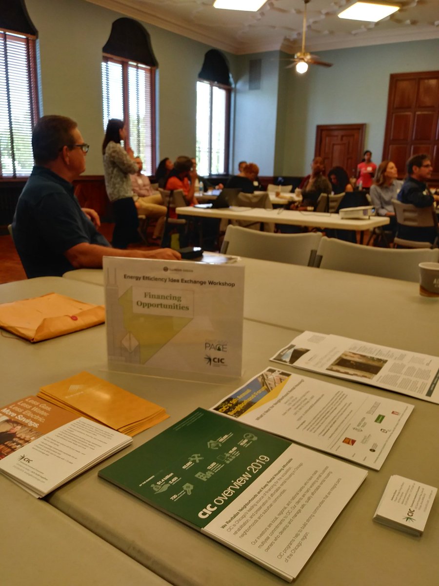 We're learning about renewable energy and energy efficiency finance with <a href="/ilgreenalliance/">Illinois Green Alliance</a>. <a href="/cicchicago/">Community Inv. Corp.</a> has been financing ee in multifamily homes for more than 10 years! #buildwithus <a href="/Elevate_Energy/">Elevated Energies</a>
