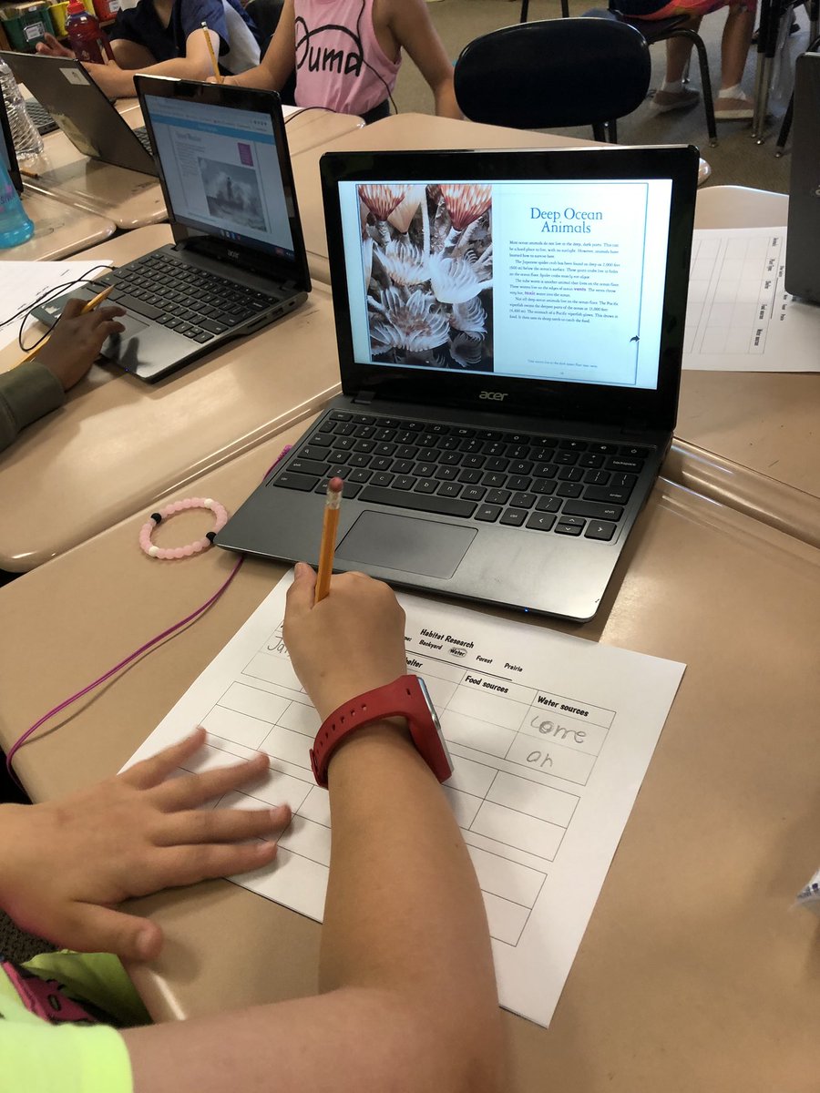 mrs_kerber2nd's tweet photo. 4 days of school left and we are still doing research! We โค๏ธ using @EpicKidsBooks to plan out or habitat dioramas! #researchrocks #takingchargeoftheirlearning #lctitanhill #LCTitans https://t.co/qJtvdtaEKo