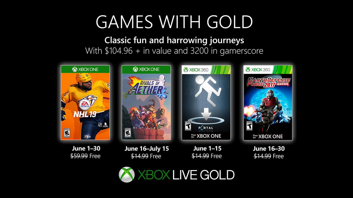 Xbox Live Games with Gold June 2019