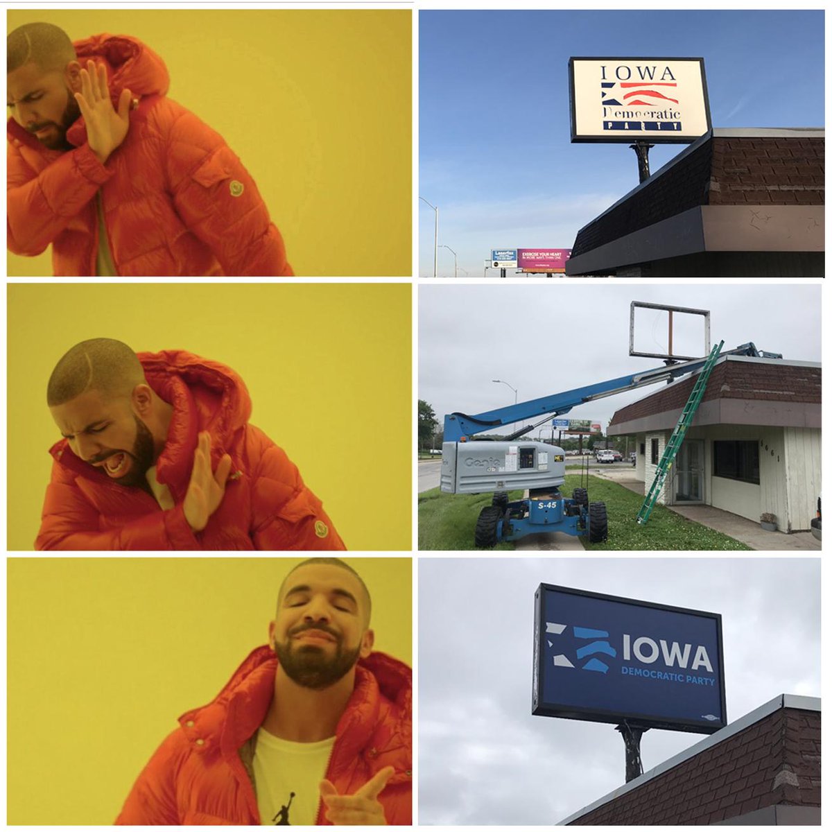 iowademocrats's tweet photo. Stop by our HQ in Des Moines — now with a brand new sign! #iapolitics #IACaucus https://t.co/md0DDP5mwX