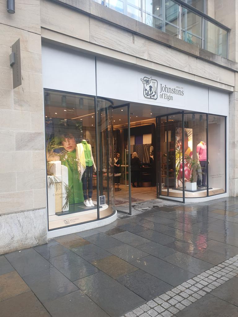 SarahMedcraf's tweet photo. I couldn't come to the capital without paying a visit to @Johnstons_Elgin on Multrees Walk. Great to meet the manager, Seonaid, too. The store is beautiful - even on a wet day! https://t.co/eVnx0Wb1tw