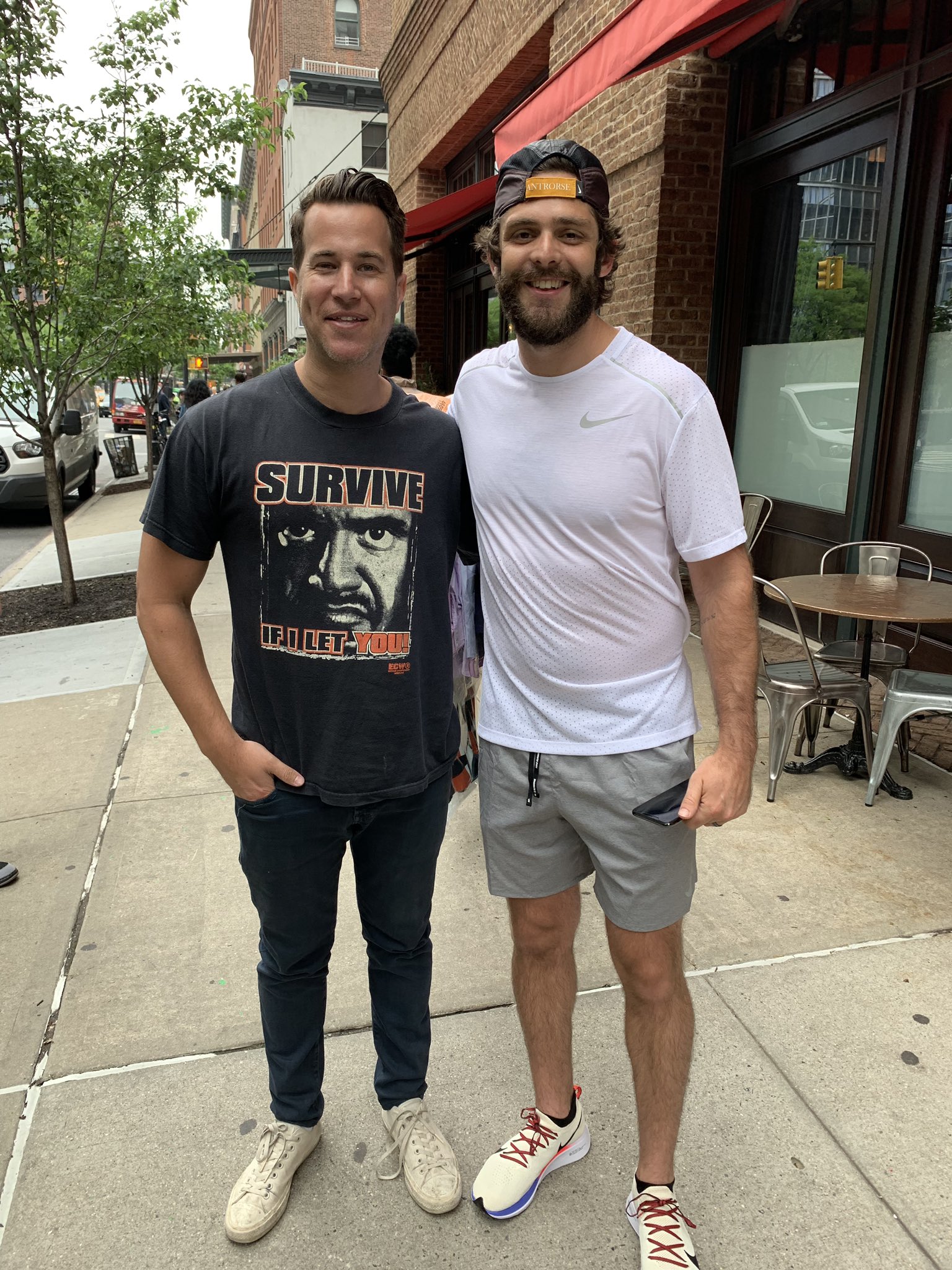 Adam Glyn on X: "@ThomasRhett was very cool. Thank you @OfficialTAZ for  always making me stylish. #countrymusic #ECW https://t.co/WXUCyJ5blR" / X