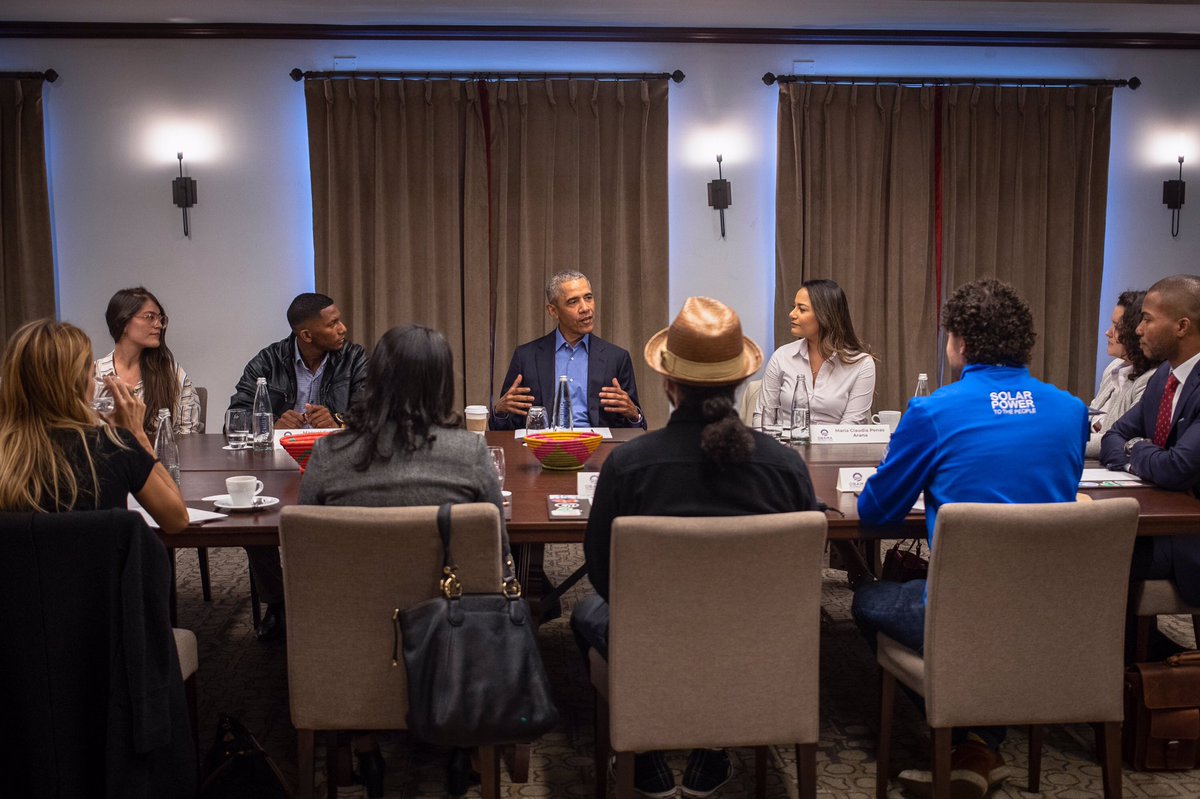 Exciting to see the faces of Colombia's future at an <a href="/ObamaFoundation/">The Obama Foundation</a> roundtable with young leaders in Bogotá. Their creativity, their compassion, and their drive to improve their country are promising signs of what's to come.