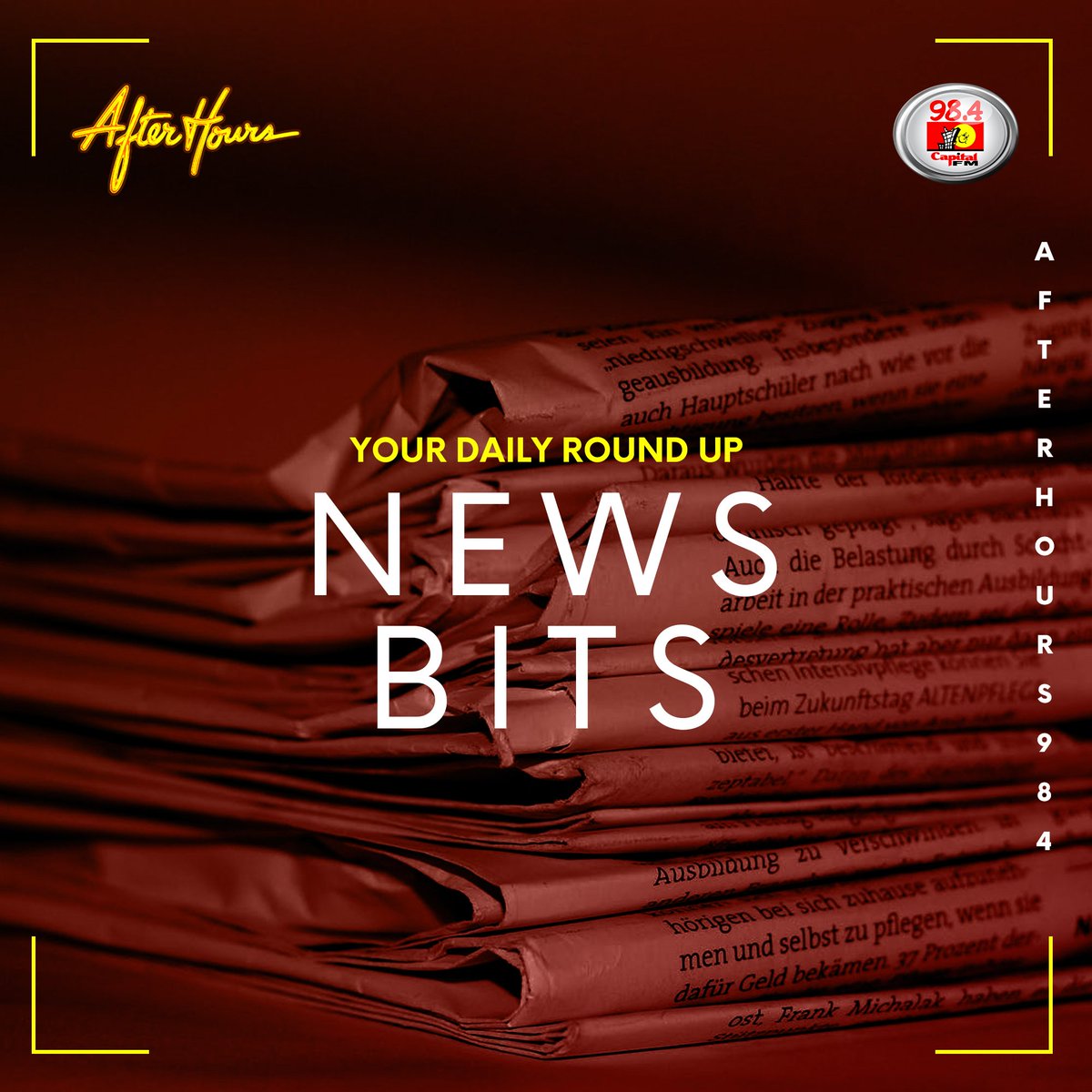 Let's catch up with the News real quick on #NewsBits then we dash straight back into the music

#AfterHours984
