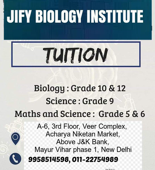 JobisforyouIN's tweet image. Join us now best institute for science class @InstituteJify Mayur Vihar. For more details contact us- 9958514598
#scienceclasses #Acharyaniketan
#biologytuition #Delhi