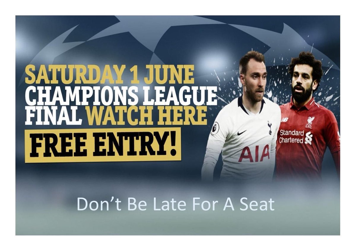 🏆 Watch the Champions League Final Live Here with us this Saturday 

🔴 Liverpool vs Spurs ⚪

⏰ 8pm Kick Off 

🤔 Let us know who you’re backing to win!