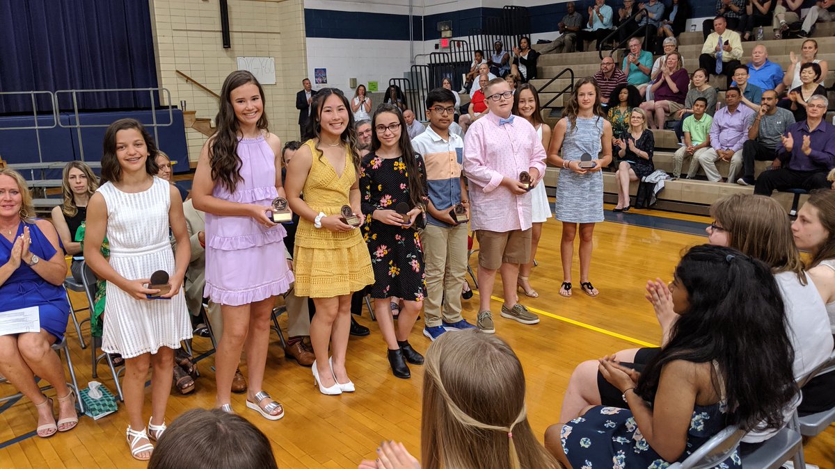 CFmiddleschool's tweet photo. 8th grade Student Council is recognized for their work, Roselyn G was named the Student Council Student of the Year and we said goodbye to Guidance Counselor Bob Cowie at the 8th grade #recognitionceremony #cfmspride https://t.co/4SH7ItNgiQ