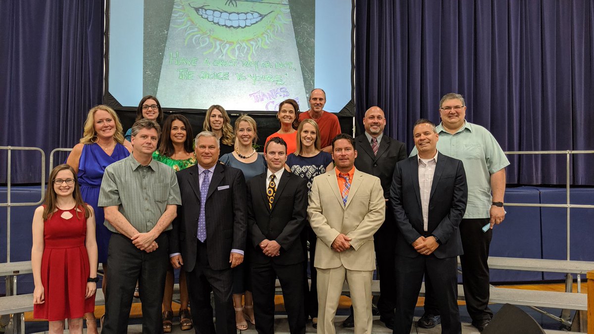 8th grade Student Council is recognized for their work, Roselyn G was named the Student Council Student of the Year and we said goodbye to Guidance Counselor Bob Cowie at the 8th grade #recognitionceremony #cfmspride