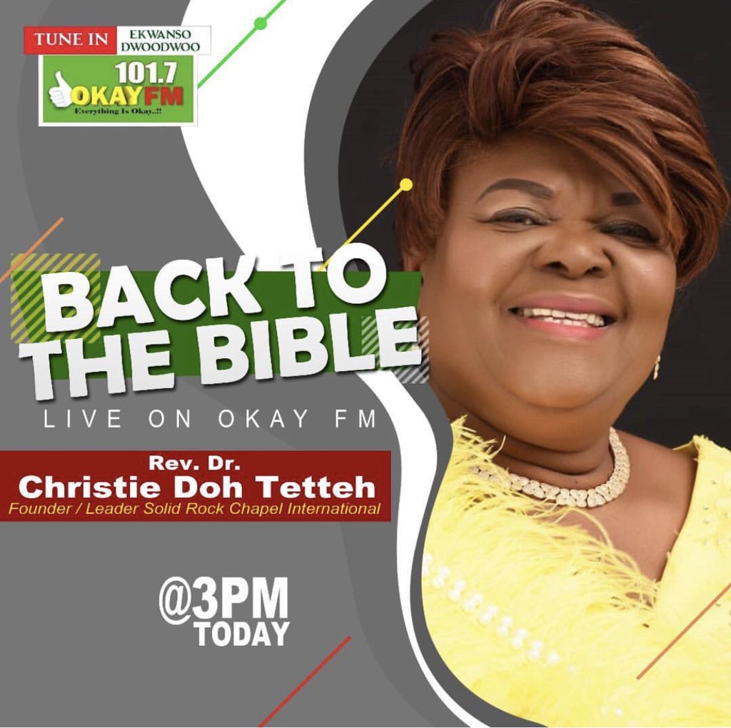 AbeikuSantana's tweet photo. “There is Competition but remain focused , there is nothing in life that is is Easy “ Rev Dr Christie Doh Tetteh , live on @Okay1017fm #OkayfmDrivetime #AbeikuSantana #BacktoTheBible #RadioShow #RadioLegend #MrTourism https://t.co/anln15vpXg