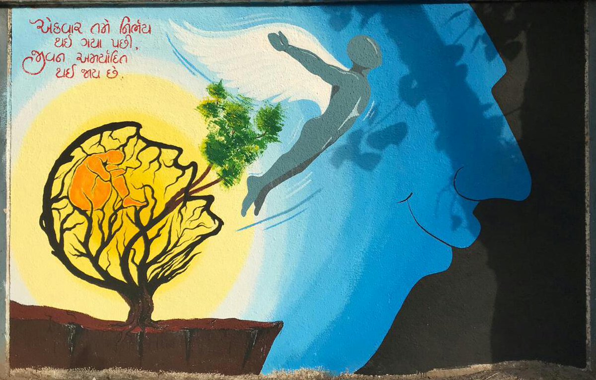 ChildSurat's tweet photo. Congratulations! Three winners of #wallpaintings at health &amp; wellness centres of #smc Kudos to all participant students who are making #urbanhealthcentre patients to notice their #mentalhealth &amp; #lifeskills #childfriendlysurat #citizensparticipation #urbancommunication https://t.co/9L60oeoJ7V