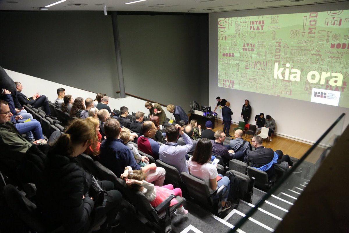 modesummit's tweet image. Inspiring first night at MODE! Introductions by @rbrianstone and @brianlucid, Whakatau + Welcome by Tama Kirikiri, and presentation by keynote, @johnnym0tion, @experienceperception. 

#modesummit #motion #motiondesign #animation #title #titledesign #interface #cocamassey