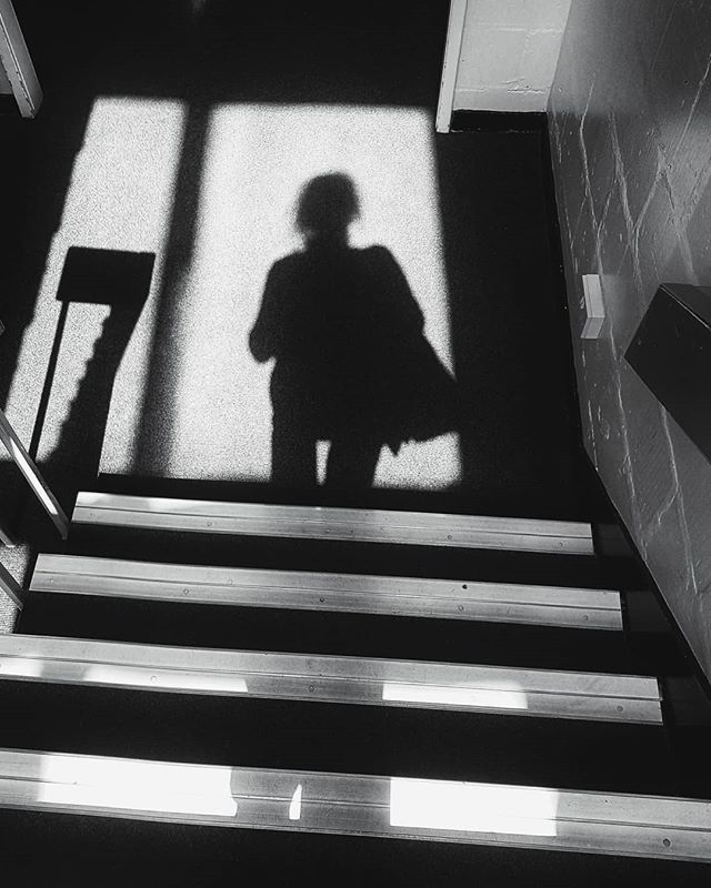 tracypwright's tweet photo. Making an exit. #shadow #shadowportrait #stairs #photography #everyday #getaway https://t.co/9L4oFWvsN9 https://t.co/xwSX0MlF99