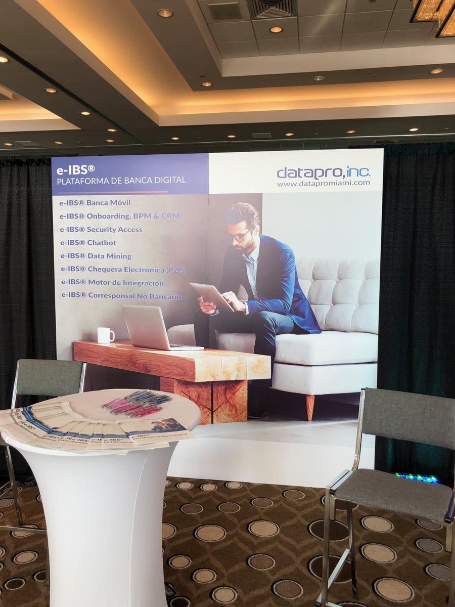 DataproIncMiami's tweet photo. Fintech Americas 2019! Datapro Inc. está aquí, visítenos y explorar nuestra plataforma de banca digital y nuevos omnicanales. Estamos orgullosos de estar en este evento de clase mundial. #FintechAmericas2019 #DataproInc. #BancaDigital #TransformacionDigital #MejorarServicios https://t.co/Fnmi9xz1Qh