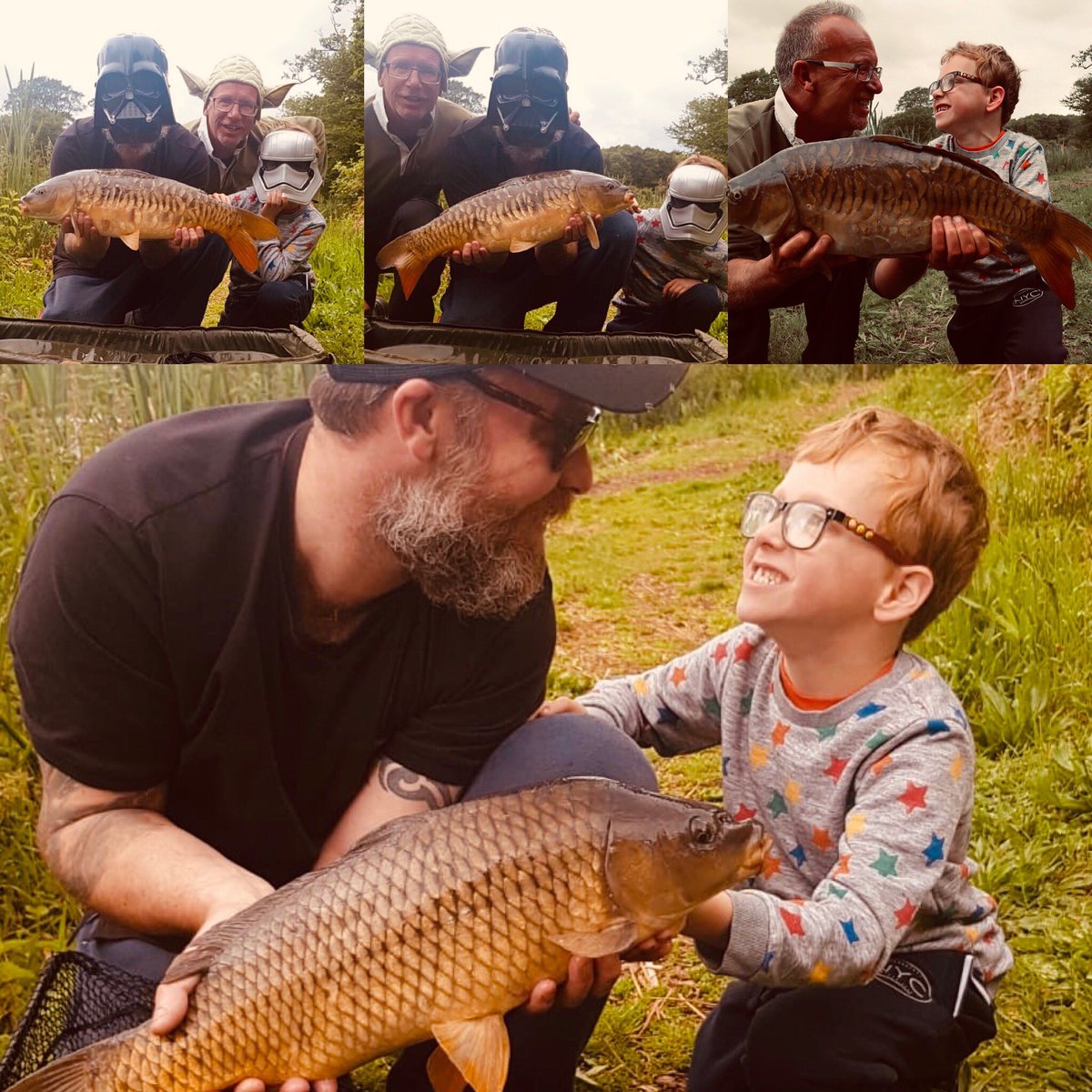 Decided to take a storm trooper for this 1st night on the bank with my dad. Got his 1st one of the top. Good as gold and wants to do 3 next time! #carp #carpfishing #carpe #carpy #carpangler