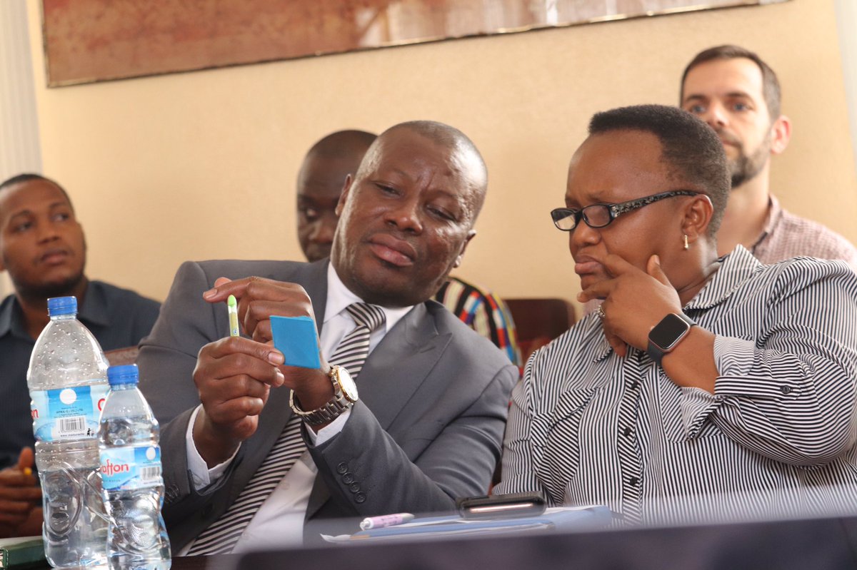 DSTISierraLeone's tweet image. Policymakers at the Ministry of Education today got a first look at a 3D model of data from Sierra Leone’s annual school census. 
This printout is of the distance students travel to get to school each day represented by district. #DataforDecisionMaking #SierraLeone #3Dprinting