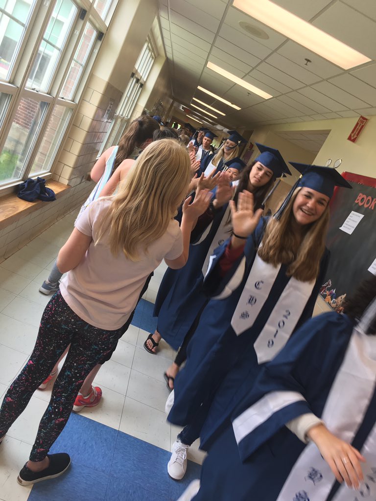 DeerHillSchool's tweet photo. We “capped” 👨‍🎓👩‍🎓off a busy 24 hours with our first ever Senior Salute. Congratulations, CHS seniors and thank you for inspiring us today! @TheBTScott #proudtobedeerhill #proudtobecps https://t.co/yyxQSABoEi