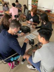 HVTechCoach's tweet photo. Ms. Wyman's class solving #breakoutedu puzzles to find the missing weather reporter. Practicing Spanish weather terms &amp; working as a team. Next, they will create their own game! #edtech #ppcsd #pineplainsproud https://t.co/i1rxoAsDai