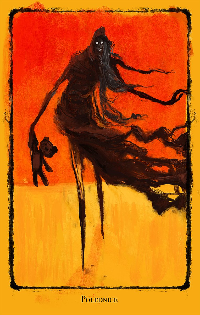 mato_han's tweet photo. Polednice- The Noonday Witch nr.2. #illustration #illustrated #illustrationart #procreate #ipadpro @Procreate #myth #mythology #slavicmythology #horror #scary #mythicalcharacter #artoftheday #kytice #witch https://t.co/44KgqhcngR